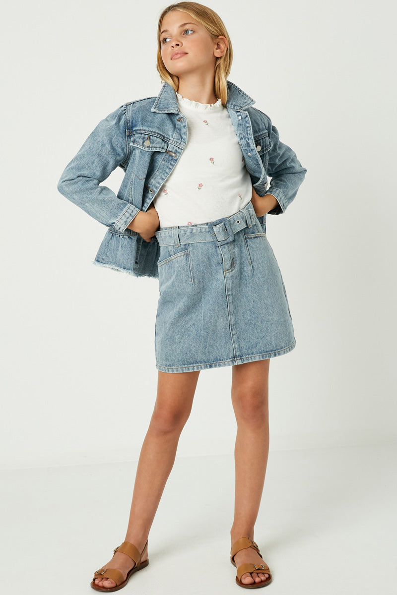 Belted Denim Skirt | Cute Girls' Clothes – Hayden Girls