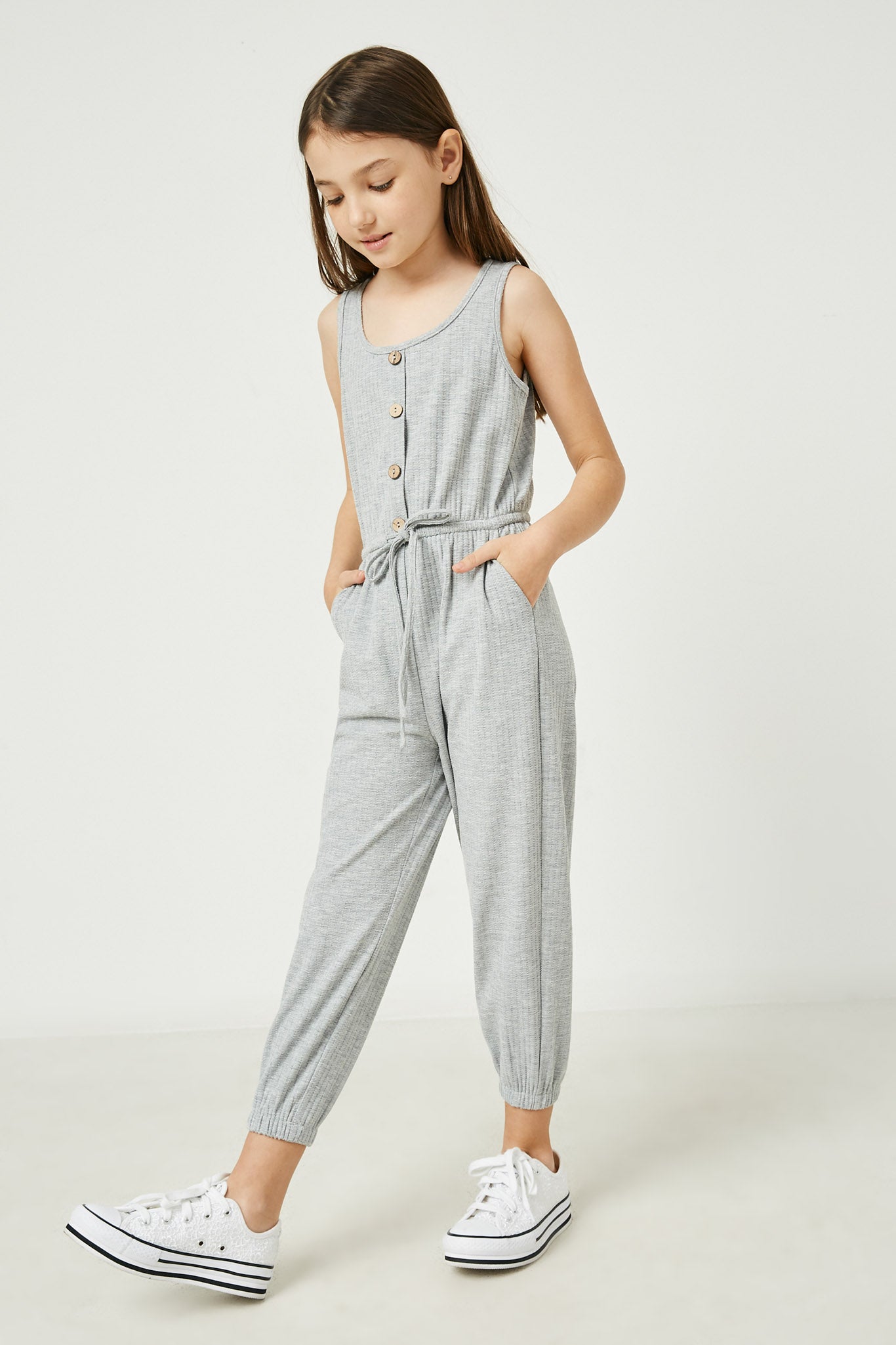 Girls grey sales jumpsuit