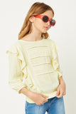 Ruffle Smock Waist Lace Top