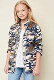 G1488 NAVY Camo Cargo Jacket Front