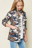 G1488 NAVY Camo Cargo Jacket Alternate Angle