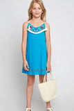 G3096 AZUR Embroidered Tank Dress Full Body