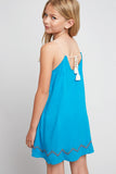 G3096 AZUR Embroidered Tank Dress Back