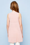 G3231 DUSTY PINK Sleeveless Button-Up Dress Back