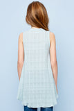 G3231 SAGE Sleeveless Button-Up Dress Back