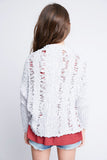 G3420 SLATE Bolero Knit Cardigan Back