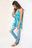 G3482 Aqua Girls Tie-Dye Tank Dress Side