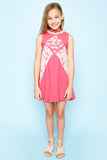 G3534 Strawberry Girls Ruffle Lace Swing Dress Full Body