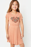 G3773 Sunset Vintage Washed Embroidered Dress Front