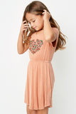 G3773 Sunset Vintage Washed Embroidered Dress Side