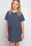 Polka-Dot Mini Shift Dress