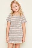 G5036 NATURAL MIX Striped Knit Tunic Alternate Angle