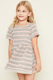 G5036 NATURAL MIX-Striped Knit Tunic Alternate Angle