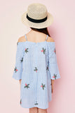 G5118 SKY Floral Cold Shoulder Dress Back