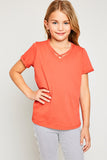 G5286 TOMATO Criss Cross T-Shirt Front