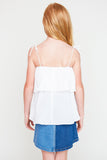 G5416 Off White Ruffle Tank Back