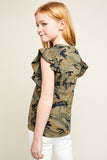 G5570 CAMO Ruffle Sleeve Camo Tank Back