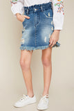 G5728 MID DENIM Paper Bag Denim Skirt Alternate Angle