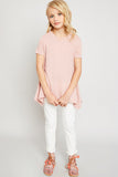 G5817 PINK Raw Edge Tunic Tunic Top Full Body