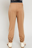 G5888 MOCHA Ruched Harem Pant Back