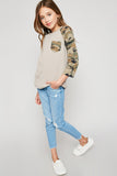 Long Sleeve Camo Baseball Tee