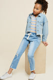 Distressed Drawstring Denim Jeans