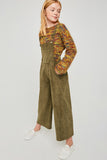 Wide-Leg Corduroy Overall