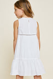 G7008-OFF WHITE Lace Mini Tank Dress Back