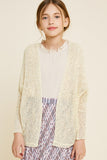 Semi-Sheer Dolman Sleeve Cardigan Sweater