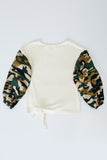 G8163 Almond Girls Camo Sleeve Top Back