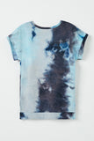 G8266 Navy Girls Tie Dye Tee Back Flat