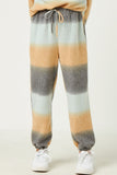 GDN4065 MINT Girls Brushed Knit Block Stripe Joggers