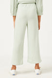 GDN4134 SAGE Girls Seam Detail Brushed Terry Wide Leg Pants Back