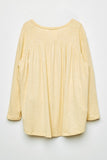 GJ3271 Yellow Girls High-Low Burnout Knit Top Flat Back