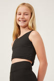 V Neck Cropped Active Tank