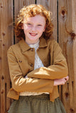 GK1212 Mustard Girls Button Up Chest Pocket Twill Shacket Editorial