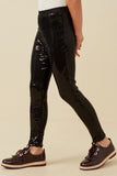 Girls Sequin Stretch Leggings Side