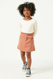 Brushed Patch Pocket Paper bag Skirt