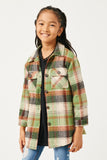 Plaid Long Length Button Up Shirt