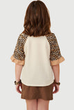 GS0001 Oatmeal Smithsonian Cheetah Sleeve Raglan Knit Top Back