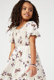 Smithsonian Butterfly Print Smocked Dress