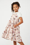 GS0010 Rust Smithsonian Butterfly Print Sleeveless Dress Pose