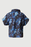 GS0015 Blue Smithsonian Space Print Button Up Shirt Back