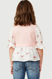 GS0019 Off White Smithsonian Mixed Media Flamingo Print Top Back