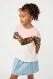 GS0025 Pink Smithsonian Chevron Cheetah Panel Top Side