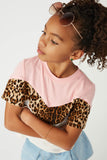 GS0025 Pink Smithsonian Chevron Cheetah Panel Top Pose