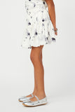 GS0026 Off White Smithsonian Moon Phase Satin Balloon Hem Skirt Side