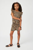 GS0029 Tan Smithsonian Patch Pocket Cheetah Print Shorts Full Body