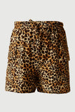 GS0029 Tan Smithsonian Patch Pocket Cheetah Print Shorts Front 2