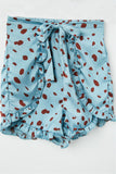 GY1010 Blue Polka-Dot Ruffle Shorts Detail